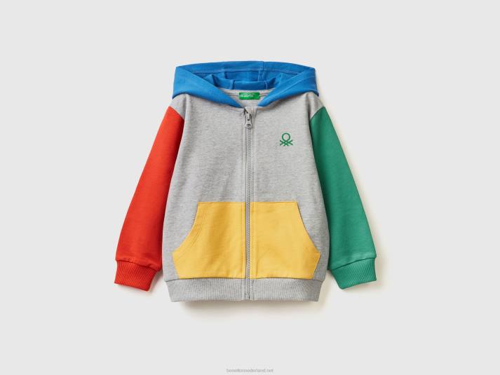 kinderen Benetton hoodie met logo veelkleurig 4R622265
