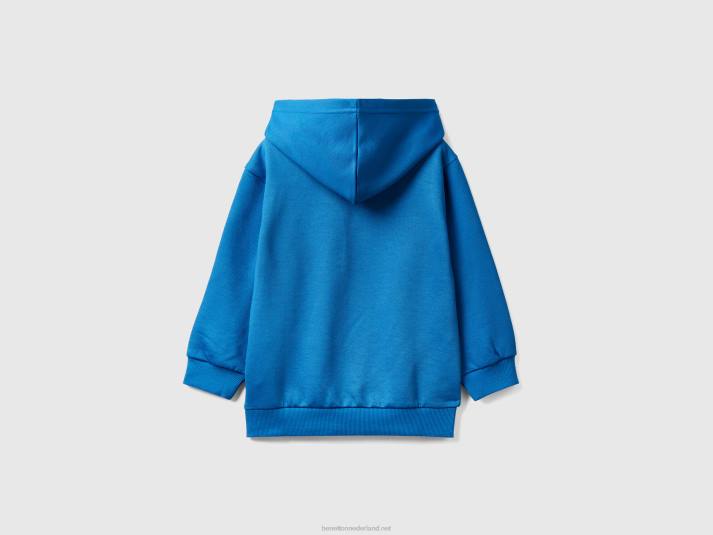 kinderen Benetton hoodie van technische stof helderblauw 4R622242