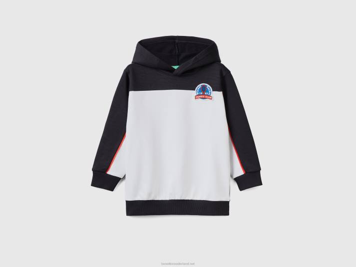 kinderen Benetton hoodie van technische stof zwart 4R622270