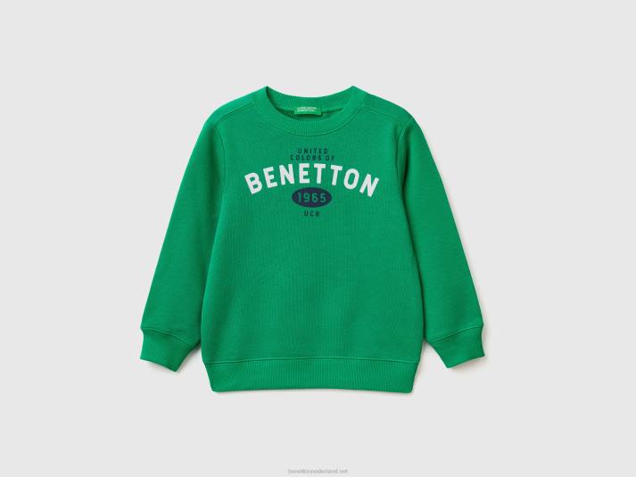 kinderen Benetton sweatshirt van 100% biologisch katoen groente 4R622262