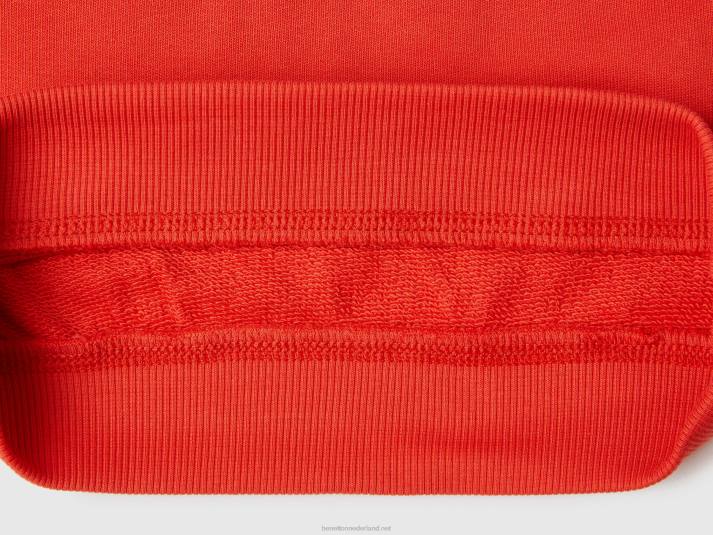 kinderen Benetton sweatshirt van 100% biologisch katoen rood 4R625131