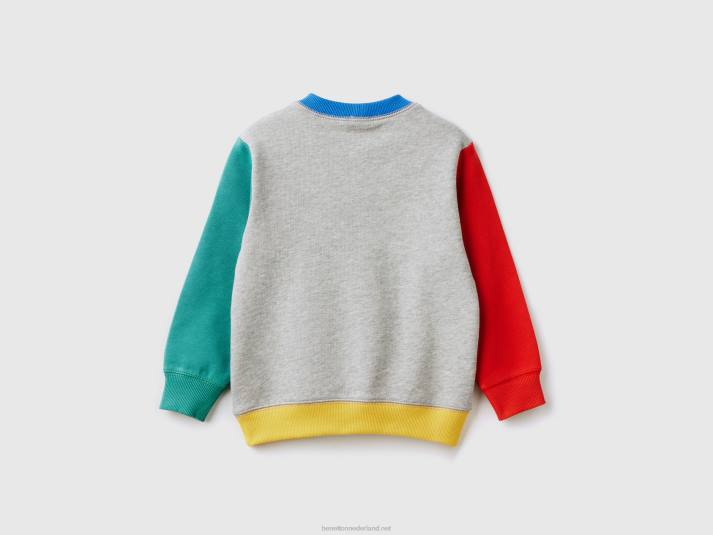 kinderen Benetton sweatshirt van 100% biologisch katoen veelkleurig 4R625089