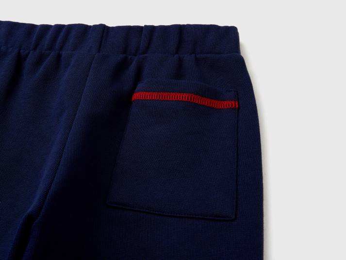 kinderen Benetton trainingspak van 100% katoen donkerblauw 4R625091