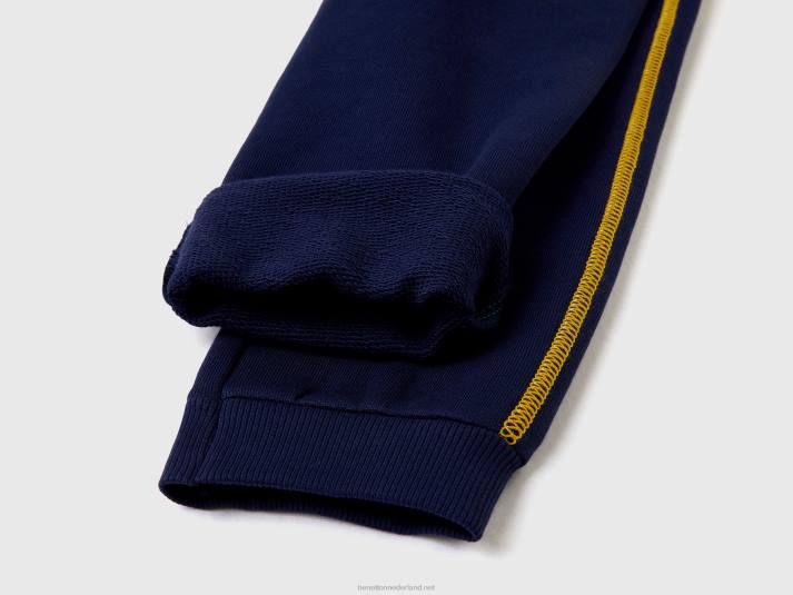 kinderen Benetton trainingspak van 100% katoen donkerblauw 4R625091