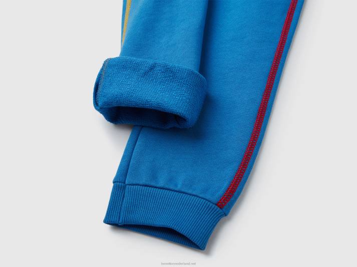 kinderen Benetton trainingspak van 100% katoen helderblauw 4R622244