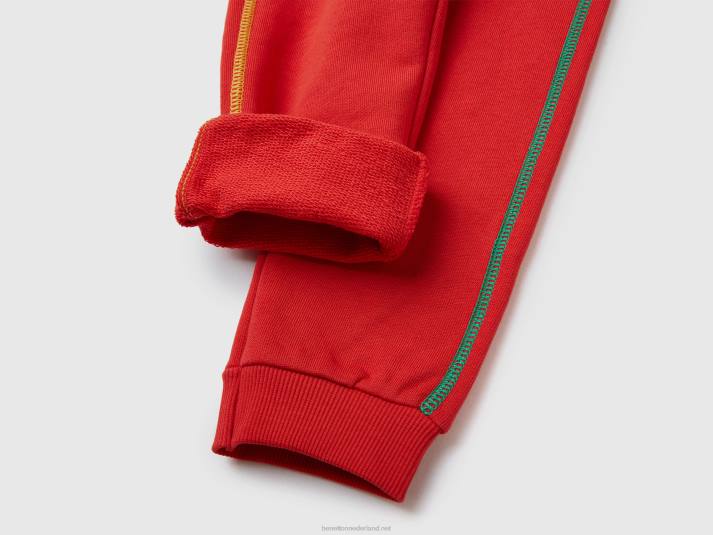 kinderen Benetton trainingspak van 100% katoen rood 4R625126