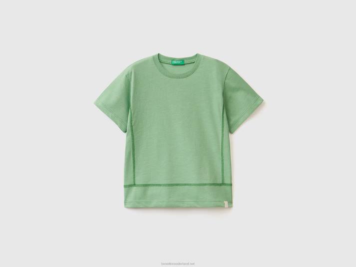 kinderen Benetton T-shirt van gerecyclede stof licht groen 4R622160