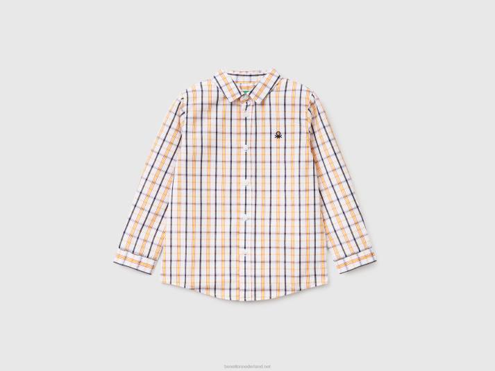 kinderen Benetton overhemd van zuiver katoen veelkleurig 4R625025