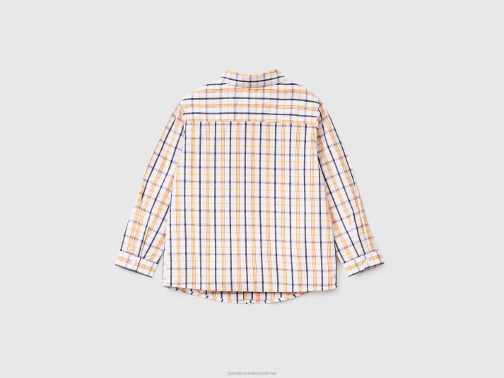 kinderen Benetton overhemd van zuiver katoen veelkleurig 4R625025