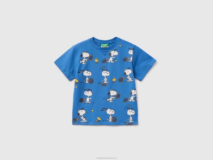 kinderen Benetton pinda's t-shirt met korte mouwen helderblauw 4R625061