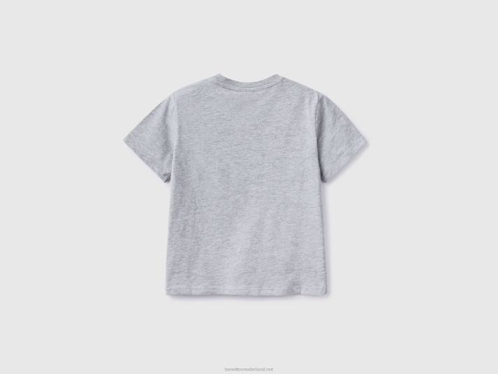 kinderen Benetton space jam t-shirt met korte mouwen lichtgrijs 4R622170