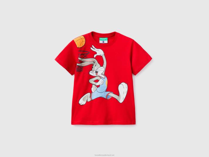 kinderen Benetton space jam t-shirt met korte mouwen rood 4R622224