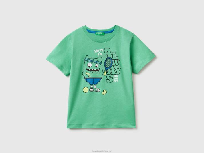 kinderen Benetton t-shirt met dierenprint groente 4R625023
