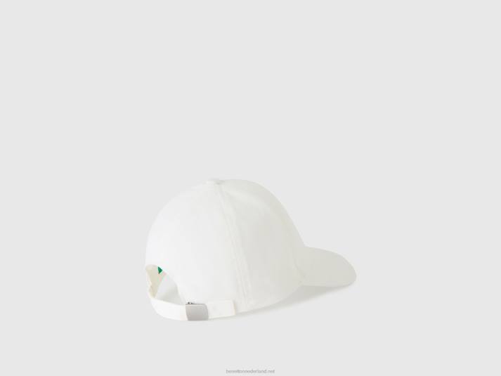 kinderen Benetton pet met vizier wit 4R622416
