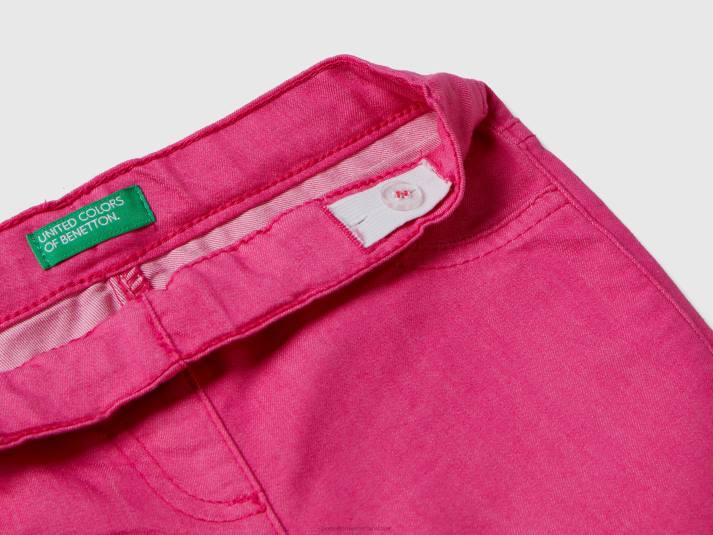 kinderen Benetton jegging van stretchkatoenmix fuchsia 4R625716