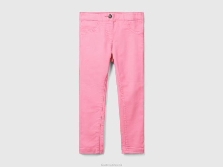 kinderen Benetton jegging van stretchkatoenmix roze 4R622999