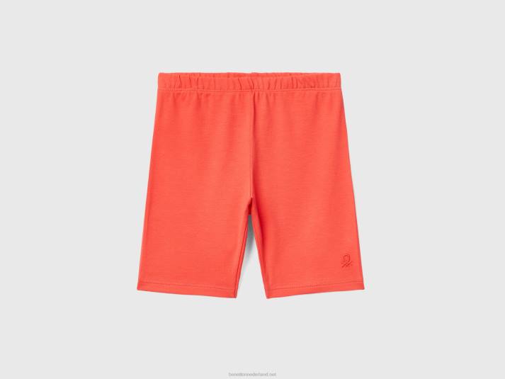 kinderen Benetton korte fietsbroek rood koraal 4R623047