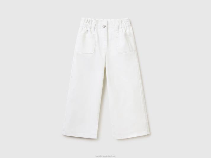 kinderen Benetton paperbag broek wit 4R623014