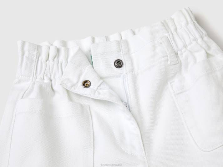kinderen Benetton paperbag broek wit 4R625706