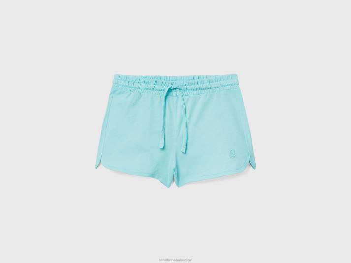 kinderen Benetton short met trekkoord van biologisch katoen hemelsblauw 4R623002