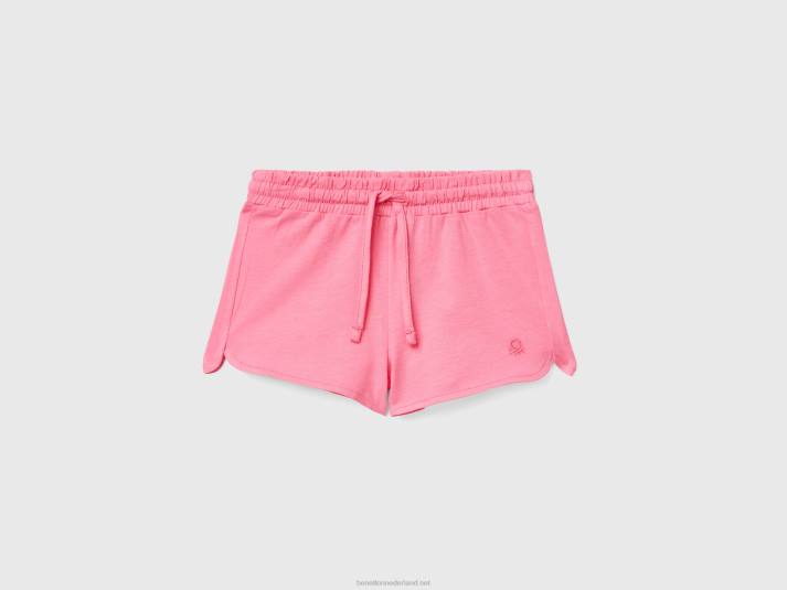 kinderen Benetton short met trekkoord van biologisch katoen roze 4R622992