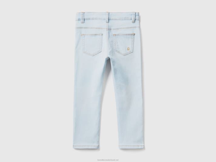 kinderen Benetton slimfit jeans met vijf zakken hemelsblauw 4R623048