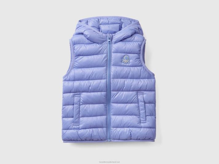 kinderen Benetton gewatteerde jas met capuchon maagdenpalm 4R622820