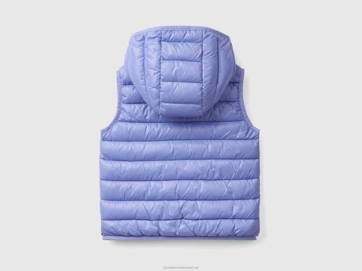 kinderen Benetton gewatteerde jas met capuchon maagdenpalm 4R622820