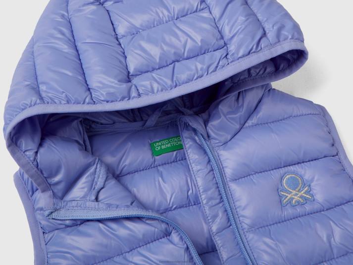 kinderen Benetton gewatteerde jas met capuchon maagdenpalm 4R622820
