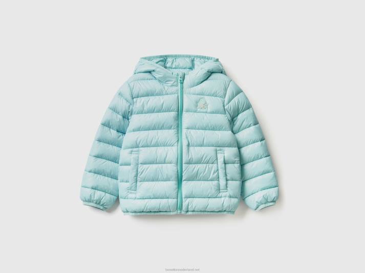 kinderen Benetton gewatteerde jas met capuchon water 4R625535