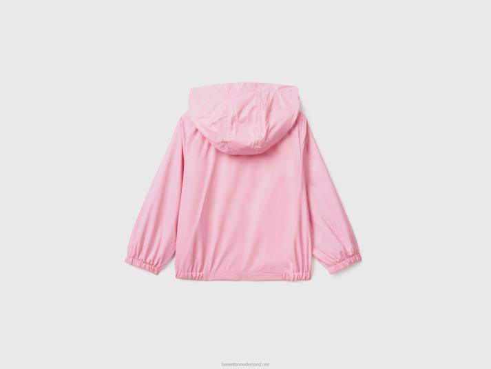 kinderen Benetton licht "regenbeschermer" jack roze 4R622836