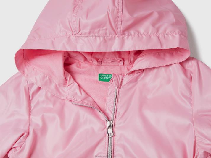 kinderen Benetton licht "regenbeschermer" jack roze 4R622836