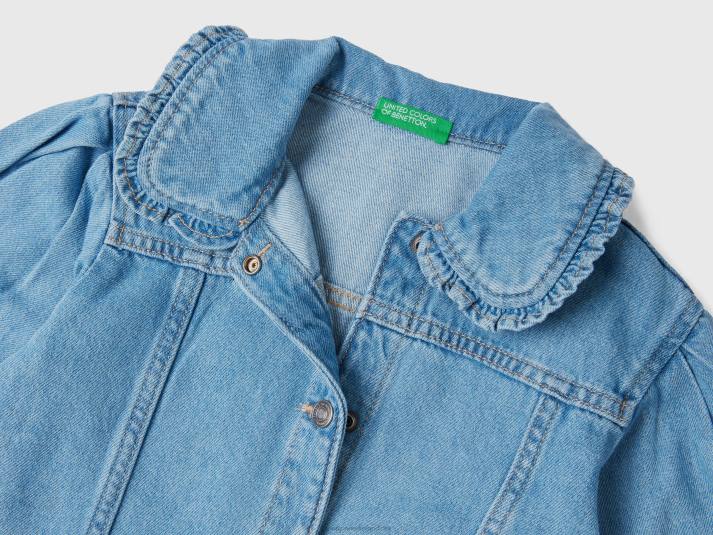 kinderen Benetton spijkerjasje met kraag blauw 4R625542