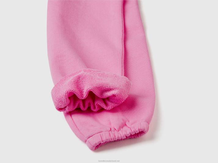 kinderen Benetton joggingbroek met hartzakje roze 4R623018