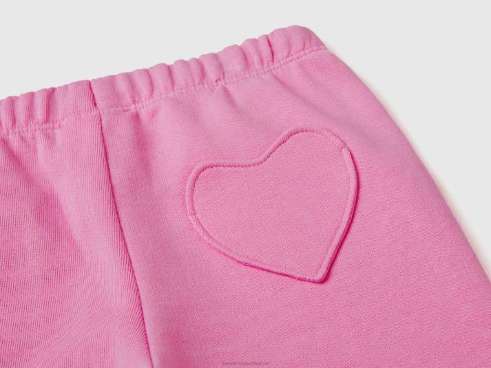 kinderen Benetton joggingbroek met hartzakje roze 4R623018