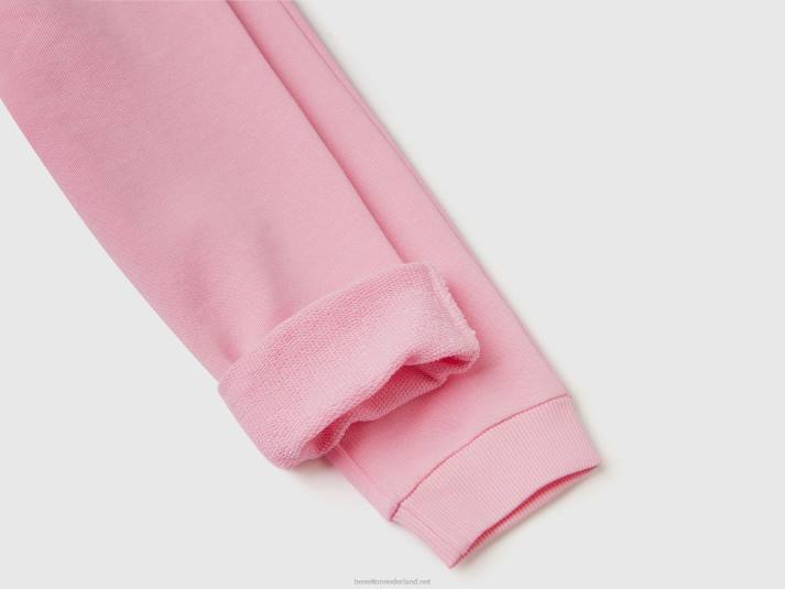 kinderen Benetton joggingbroek van biologisch katoen roze 4R622986