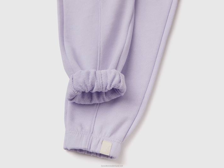 kinderen Benetton joggingbroek van gerecyclede stof lila 4R623022