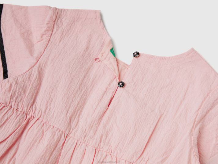 kinderen Benetton korte jurk met franjes zacht roze 4R625648