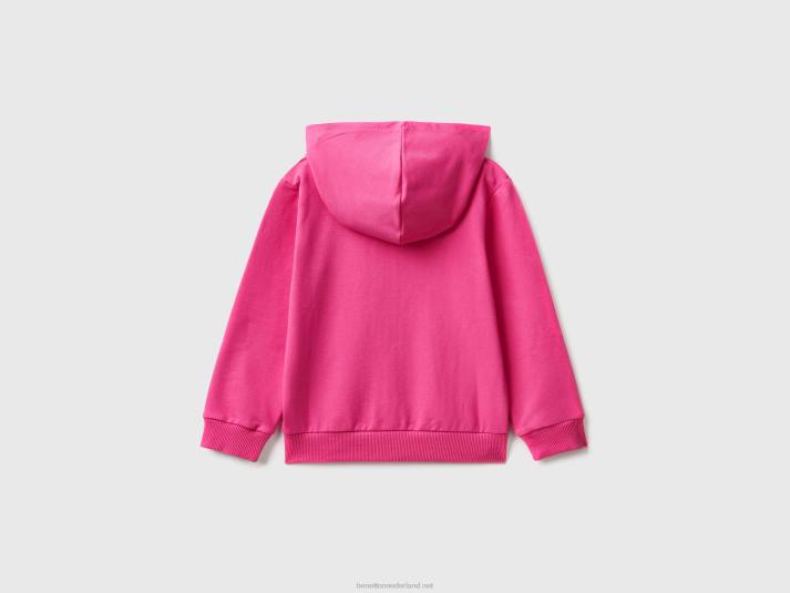 kinderen Benetton hoodie met ritssluiting fuchsia 4R622908