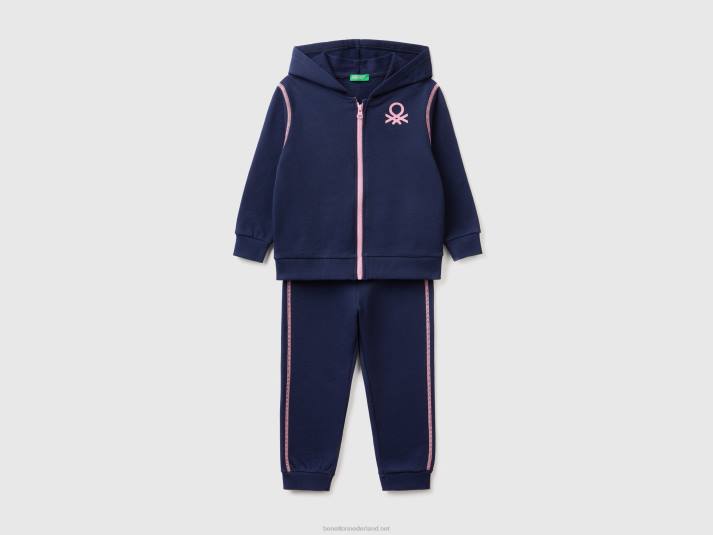 kinderen Benetton trainingspak van 100% katoen blauw 4R625612