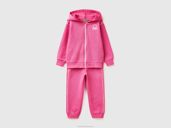 kinderen Benetton trainingspak van 100% katoen fuchsia 4R625636