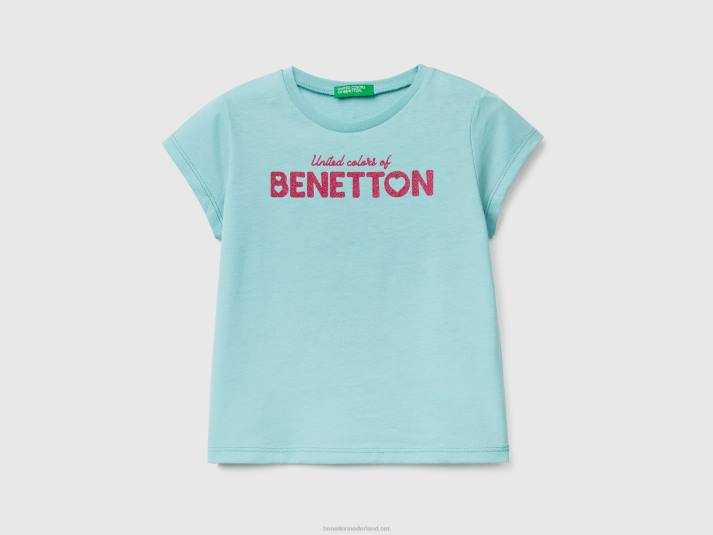 kinderen Benetton T-shirt van biologisch katoen met print water 4R625548