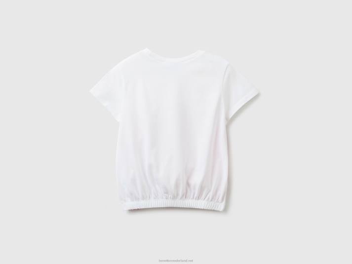 kinderen Benetton peanuts t-shirt met elastiek aan de onderkant fuchsia 4R622884