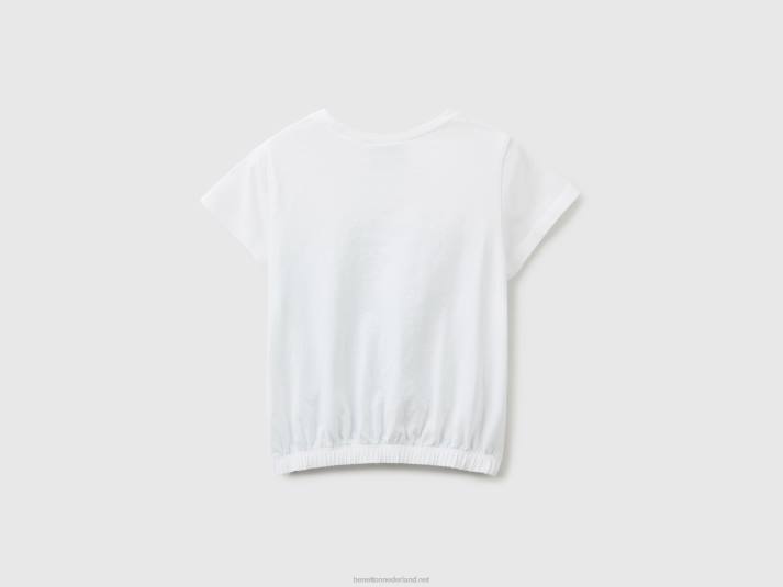 kinderen Benetton peanuts t-shirt met elastiek aan de onderkant groente 4R625575