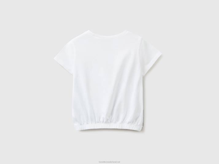 kinderen Benetton peanuts t-shirt met elastiek aan de onderkant zwart 4R622859