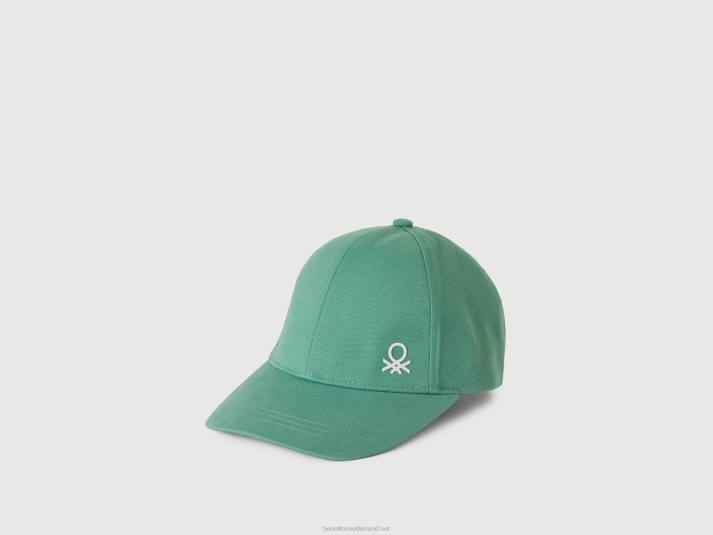 kinderen Benetton katoenen hoed met rand licht groen 4R622077