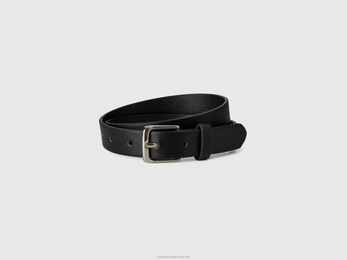 kinderen Benetton klassieke riem met gesp zwart 4R622073