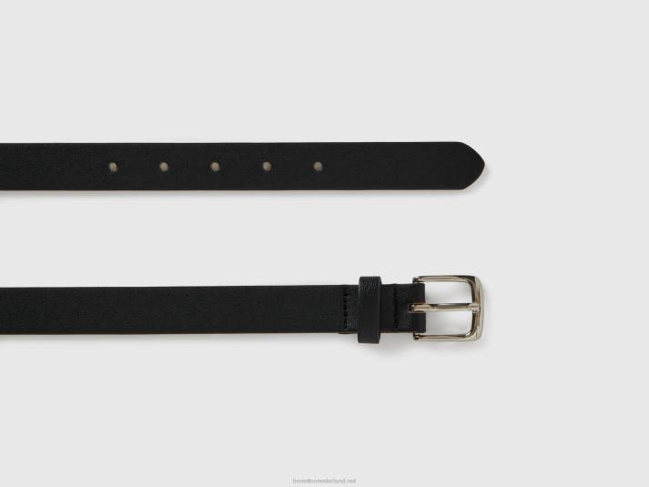 kinderen Benetton klassieke riem met gesp zwart 4R622073