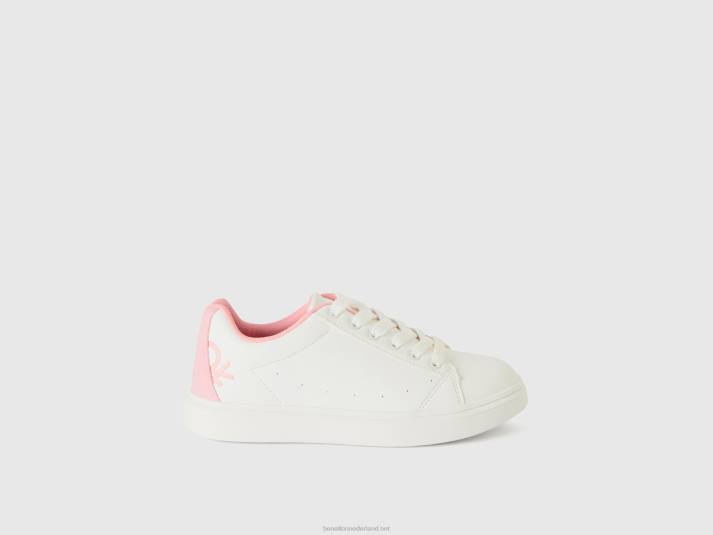 kinderen Benetton lage sneakers met logo wit 4R622085
