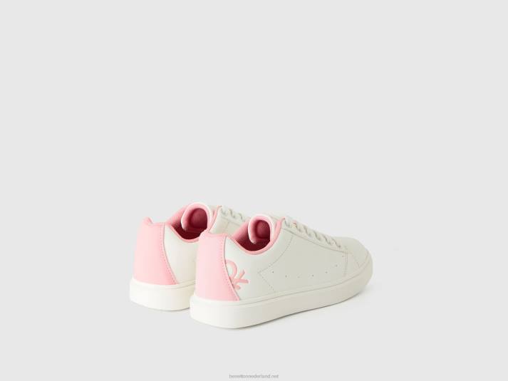 kinderen Benetton lage sneakers met logo wit 4R622085